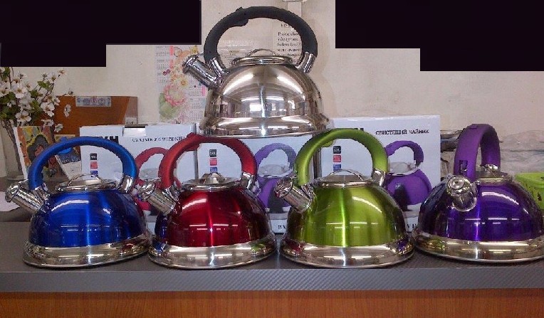 STAINLESS STEEL INDUCTION WHISTLE KETTLES - LEFT click for more details